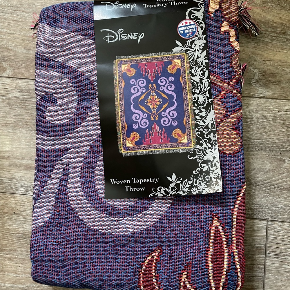 Disney Aladdin’s Magic Carpet Purple Woven Tapestry Throw